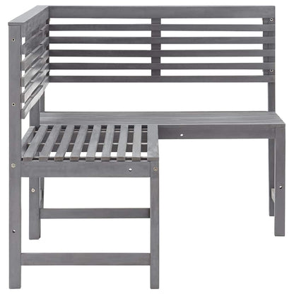 vidaXL Corner Bench | Grey | Solid acacia wood with a grey wash finish | Medium