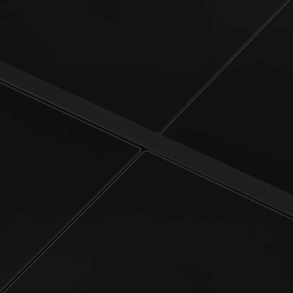 vidaXL Garden Table 130x130x72 cm Black Steel and Glass