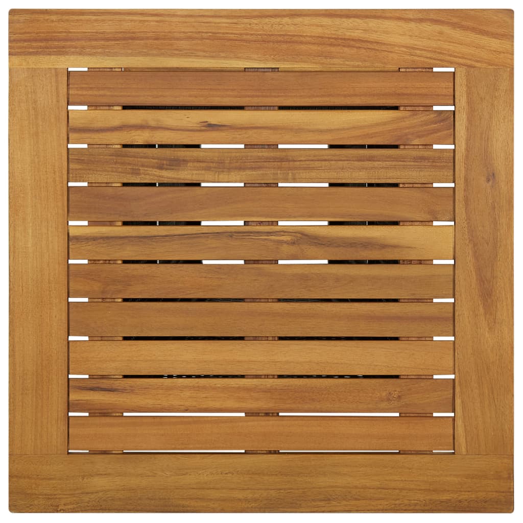 vidaXL Bar Table Black 60x60x110 cm Poly Rattan and Solid Acacia Wood