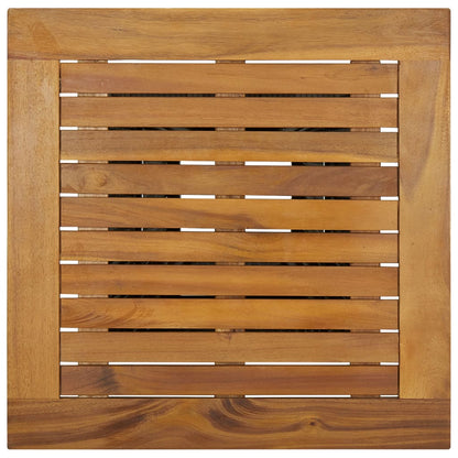 vidaXL Bar Table Grey 60x60x110 cm Poly Rattan and Solid Acacia Wood