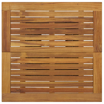 vidaXL Bar Table Black 80x80x110 cm Poly Rattan and Solid Acacia Wood