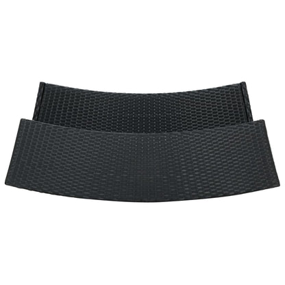 vidaXL Garden Bar Table Black 120x55x110 cm Poly Rattan