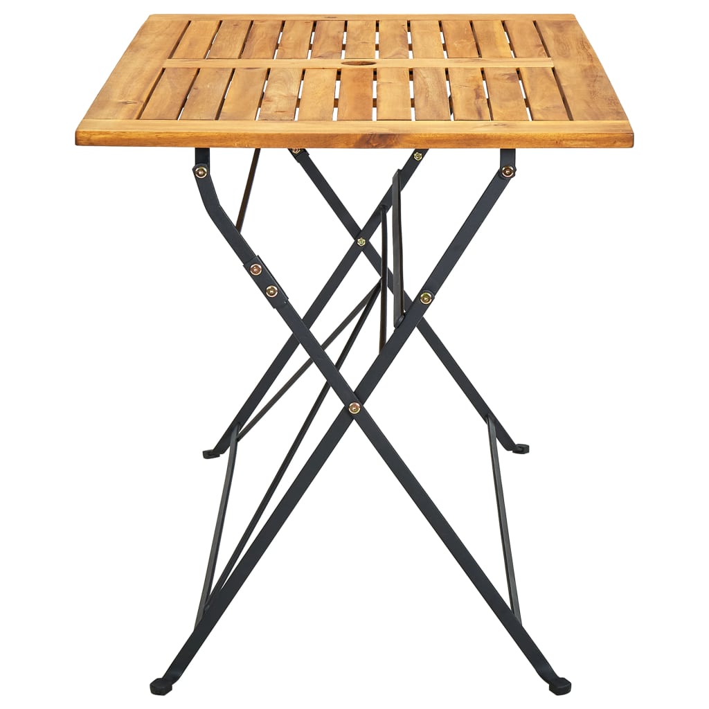 vidaXL Folding Garden Table 120x70x74 cm Solid Acacia Wood - Brown