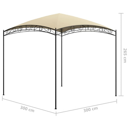 vidaXL Gazebo 3x3x2.65 m Cream 180 g/m² - 3 x 3 x 2.65 m