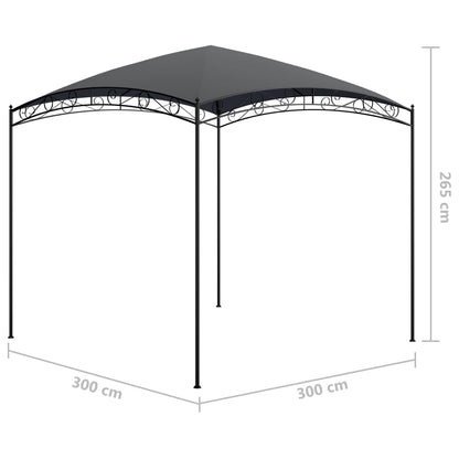 vidaXL Gazebo 3x3x2.65 m Anthracite 180 g/m² - 3 x 3 x 2.65 m