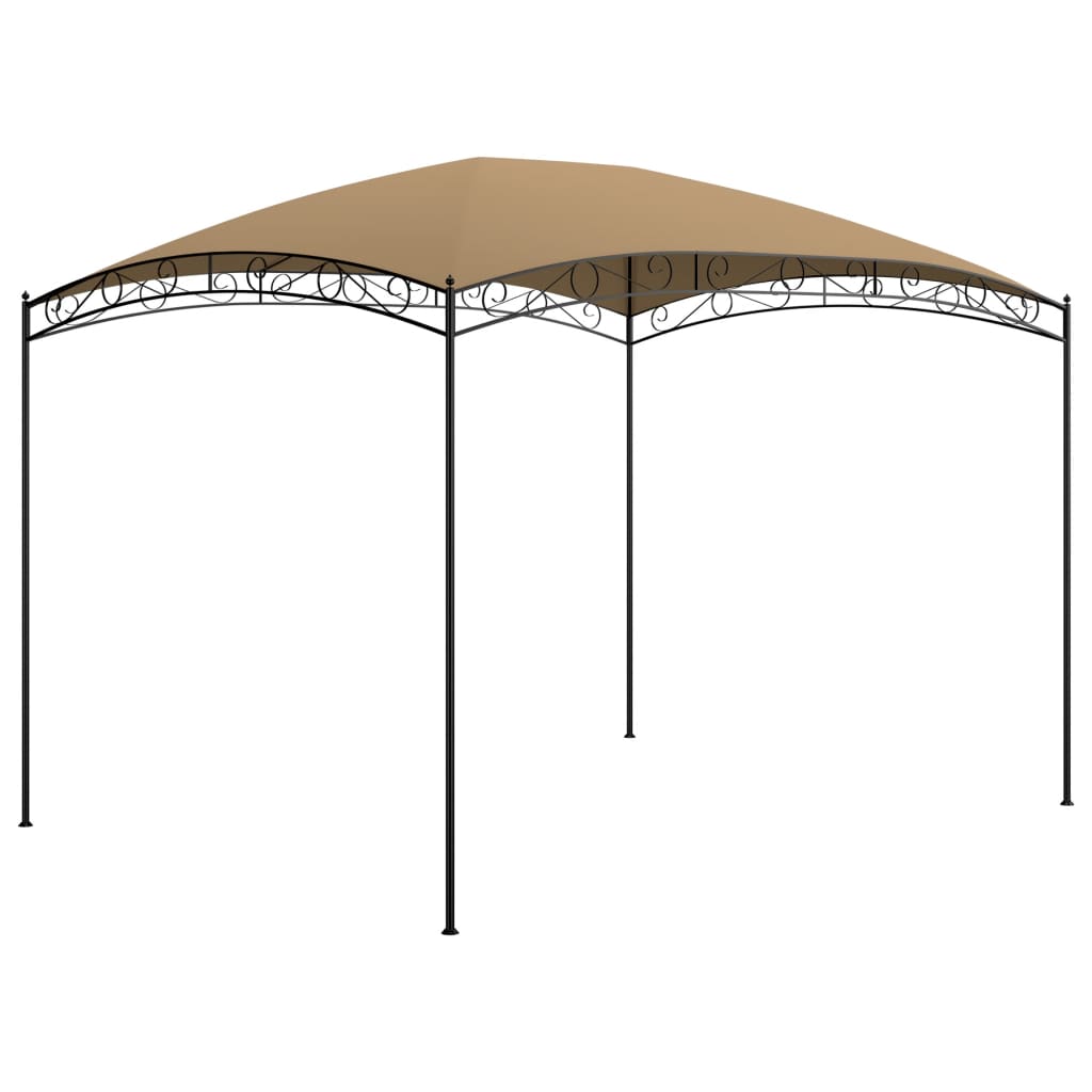 vidaXL Gazebo 3x4x2.65 m Taupe 180 g/m² - 3 x 4 x 2.65 m