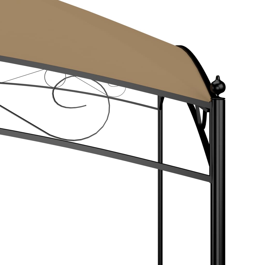 vidaXL Gazebo 3x4x2.65 m Taupe 180 g/m² - 3 x 4 x 2.65 m