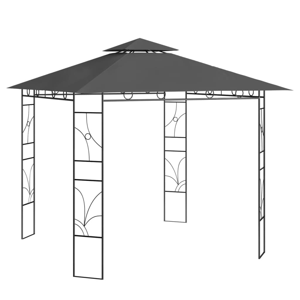 vidaXL Gazebo 3x3x2.7 m Anthracite 160 g/m²