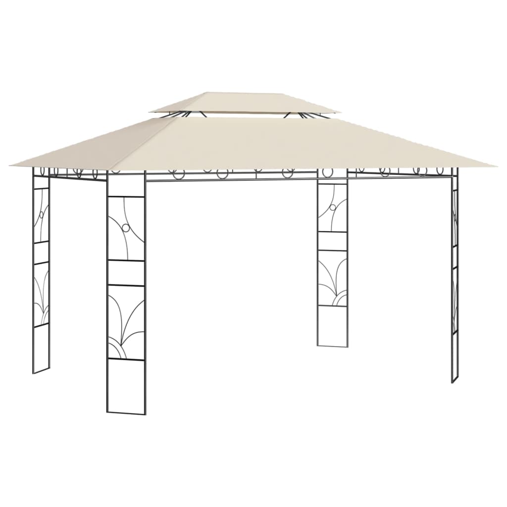 vidaXL Gazebo 4x3x2.7 m Cream 160 g/m²