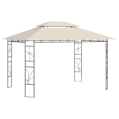 vidaXL Gazebo 4x3x2.7 m Cream 160 g/m²