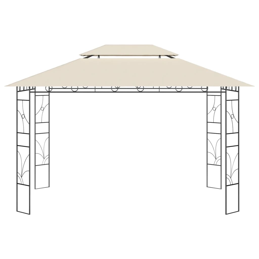 vidaXL Gazebo 4x3x2.7 m Cream 160 g/m²