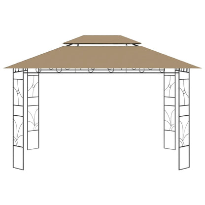 vidaXL Gazebo 4x3x2.7 m Taupe 160 g/m²