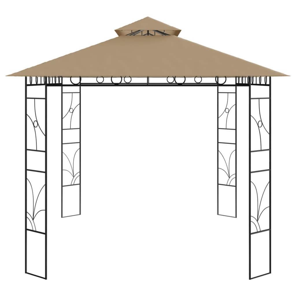 vidaXL Gazebo 4x3x2.7 m Taupe 160 g/m²