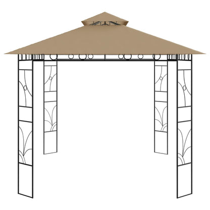 vidaXL Gazebo 4x3x2.7 m Taupe 160 g/m²