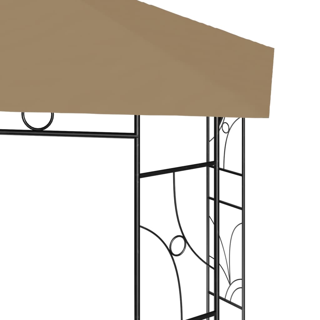 vidaXL Gazebo 4x3x2.7 m Taupe 160 g/m²