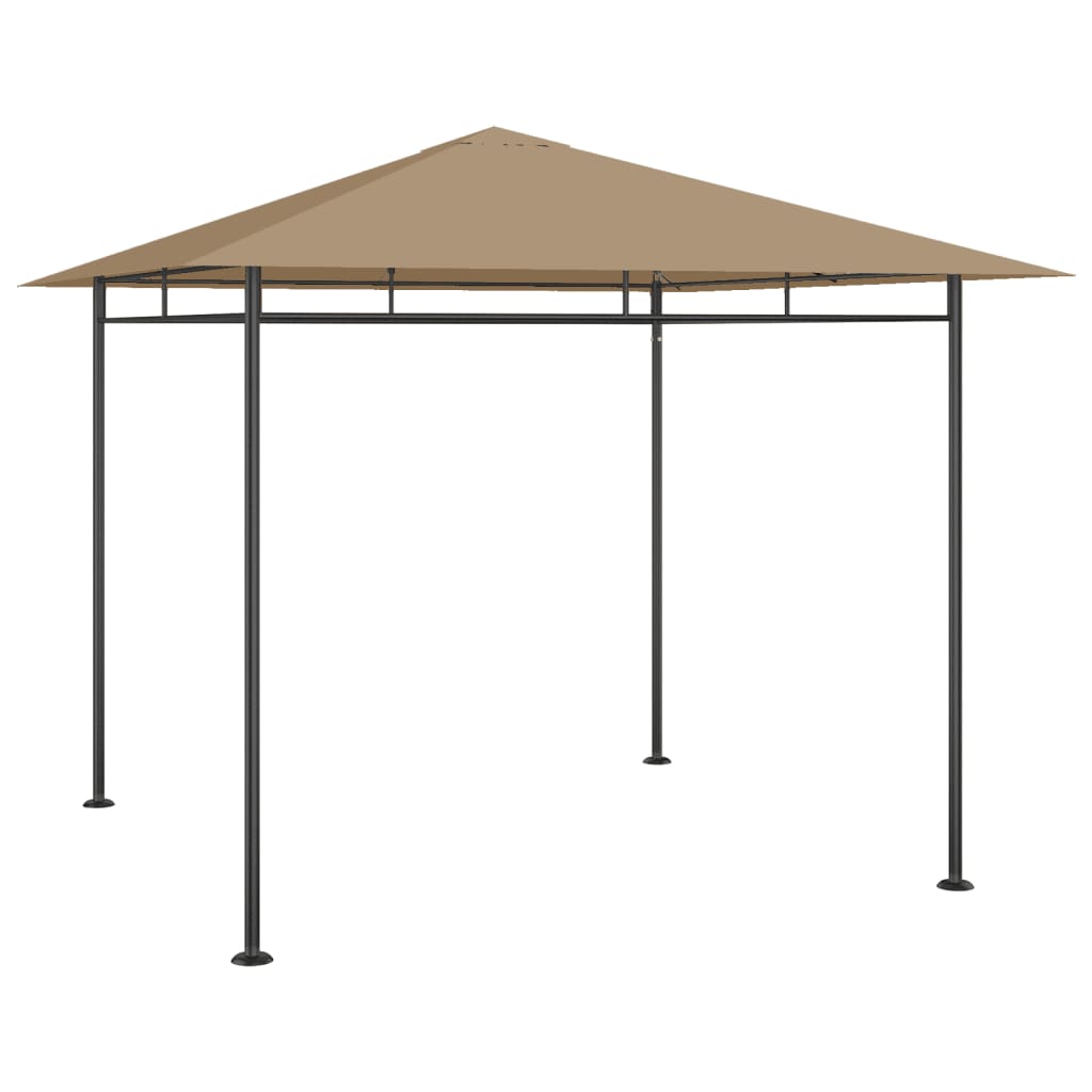 vidaXL Gazebo 3x3x2.7 m Taupe 180 g/m²