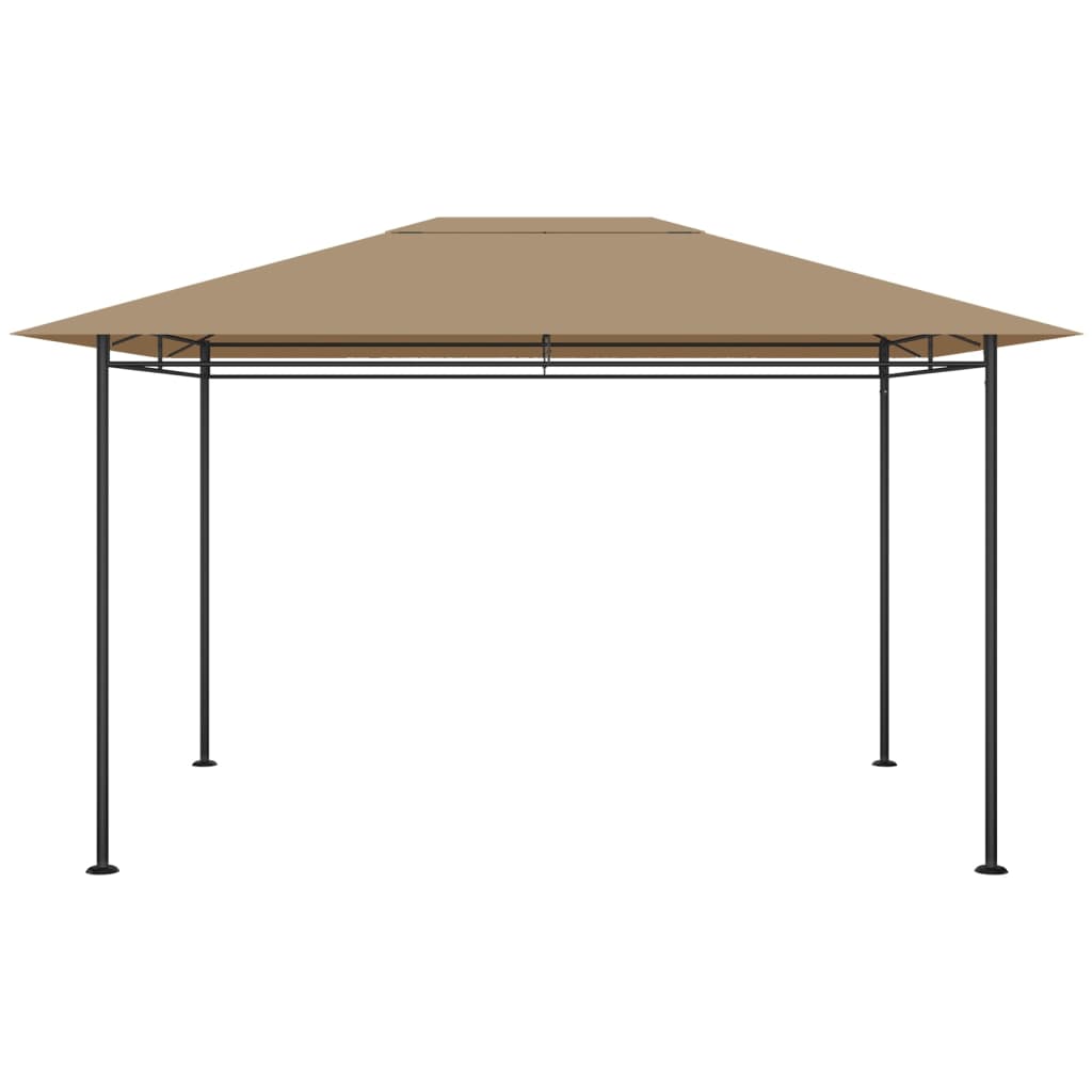 vidaXL Gazebo 384x281x270 cm Taupe 180 g/m²