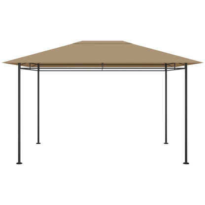 vidaXL Gazebo 384x281x270 cm Taupe 180 g/m²