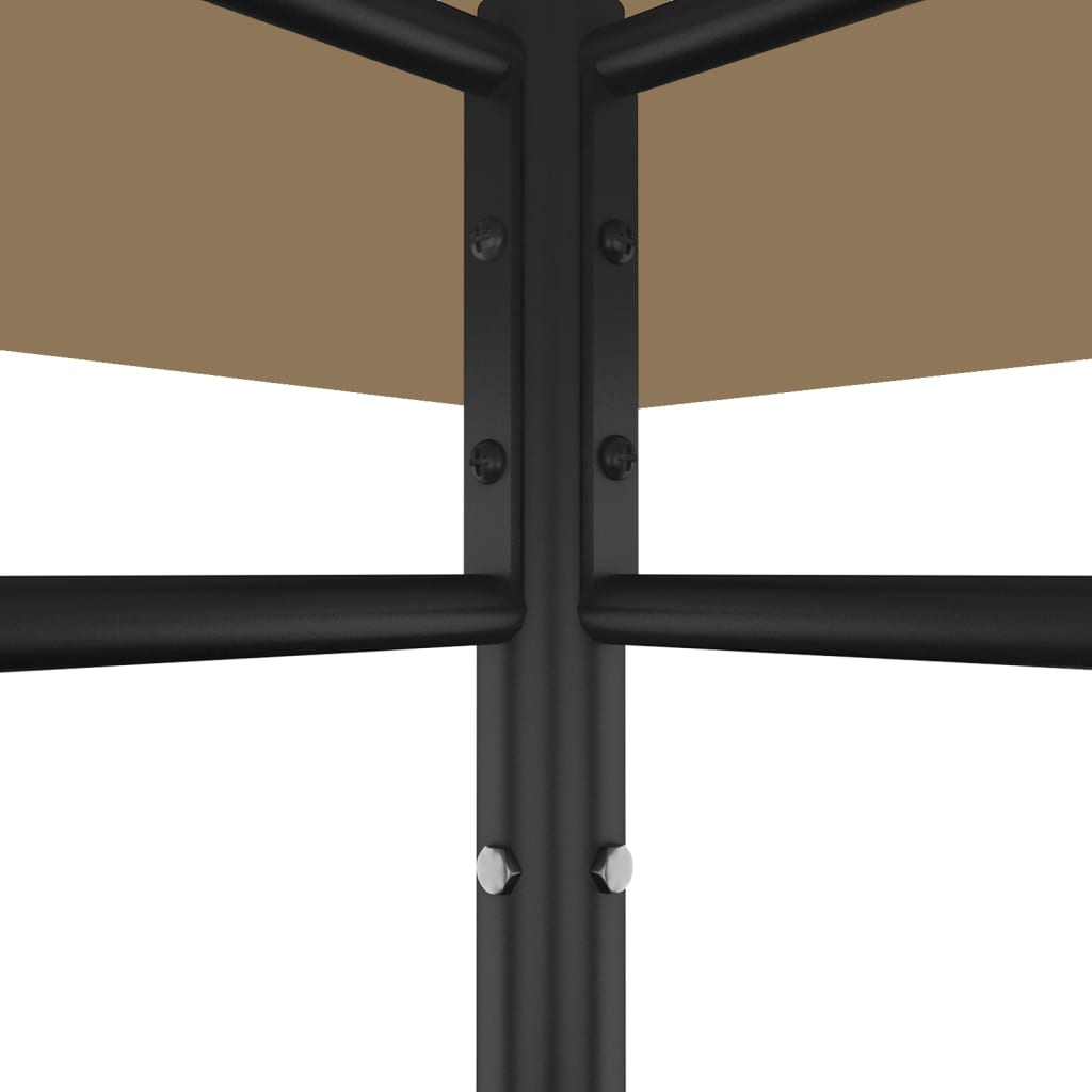 vidaXL Gazebo 384x281x270 cm Taupe 180 g/m²