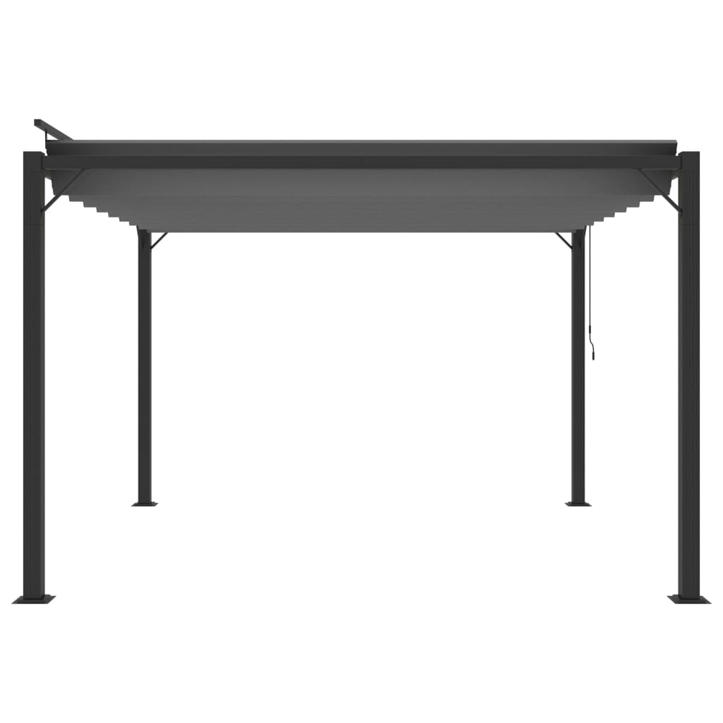 313926 vidaXL Gazebo with Louvered Roof 3x3 m Anthracite Fabric and Aluminium