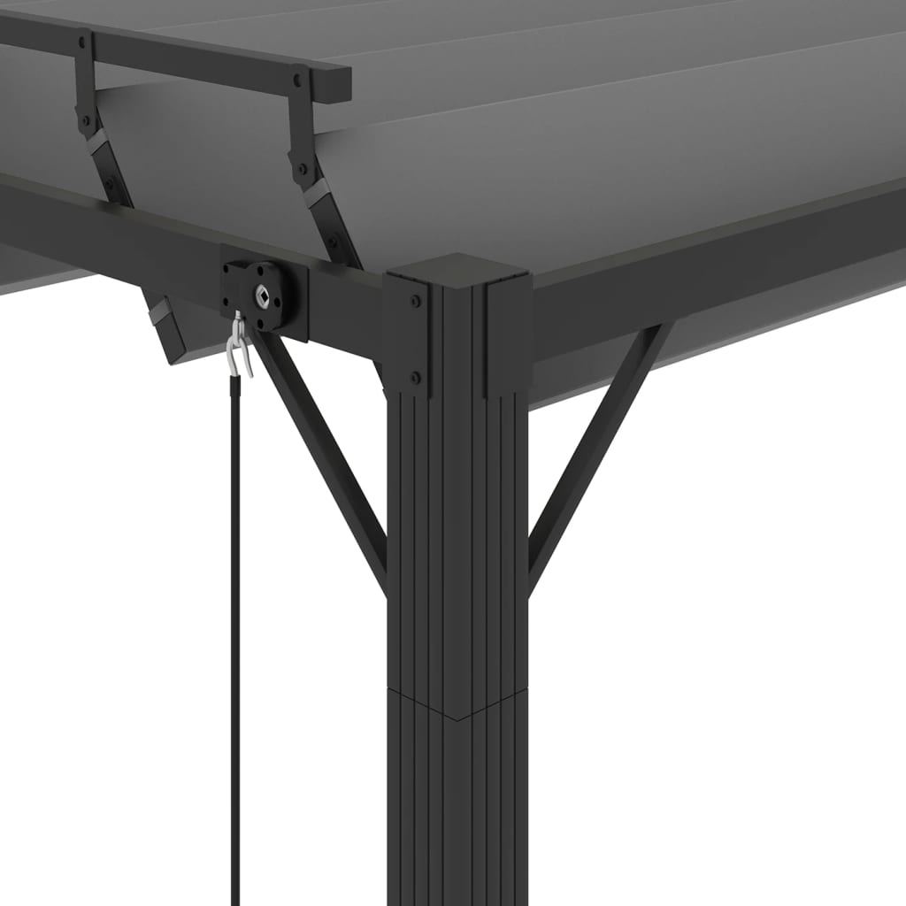 313926 vidaXL Gazebo with Louvered Roof 3x3 m Anthracite Fabric and Aluminium