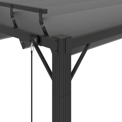 313926 vidaXL Gazebo with Louvered Roof 3x3 m Anthracite Fabric and Aluminium