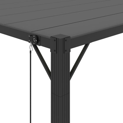 313926 vidaXL Gazebo with Louvered Roof 3x3 m Anthracite Fabric and Aluminium