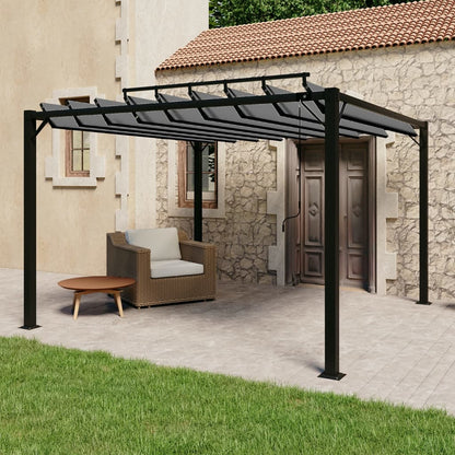 313926 vidaXL Gazebo with Louvered Roof 3x3 m Anthracite Fabric and Aluminium