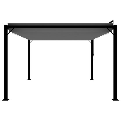 313929 vidaXL Gazebo with Louvered Roof 3x4 m Anthracite Fabric and Aluminium