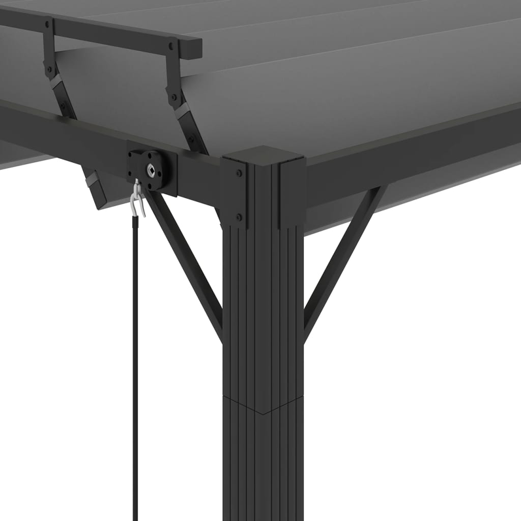 313929 vidaXL Gazebo with Louvered Roof 3x4 m Anthracite Fabric and Aluminium