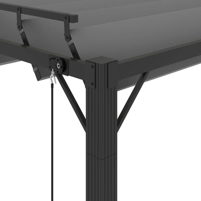 313929 vidaXL Gazebo with Louvered Roof 3x4 m Anthracite Fabric and Aluminium