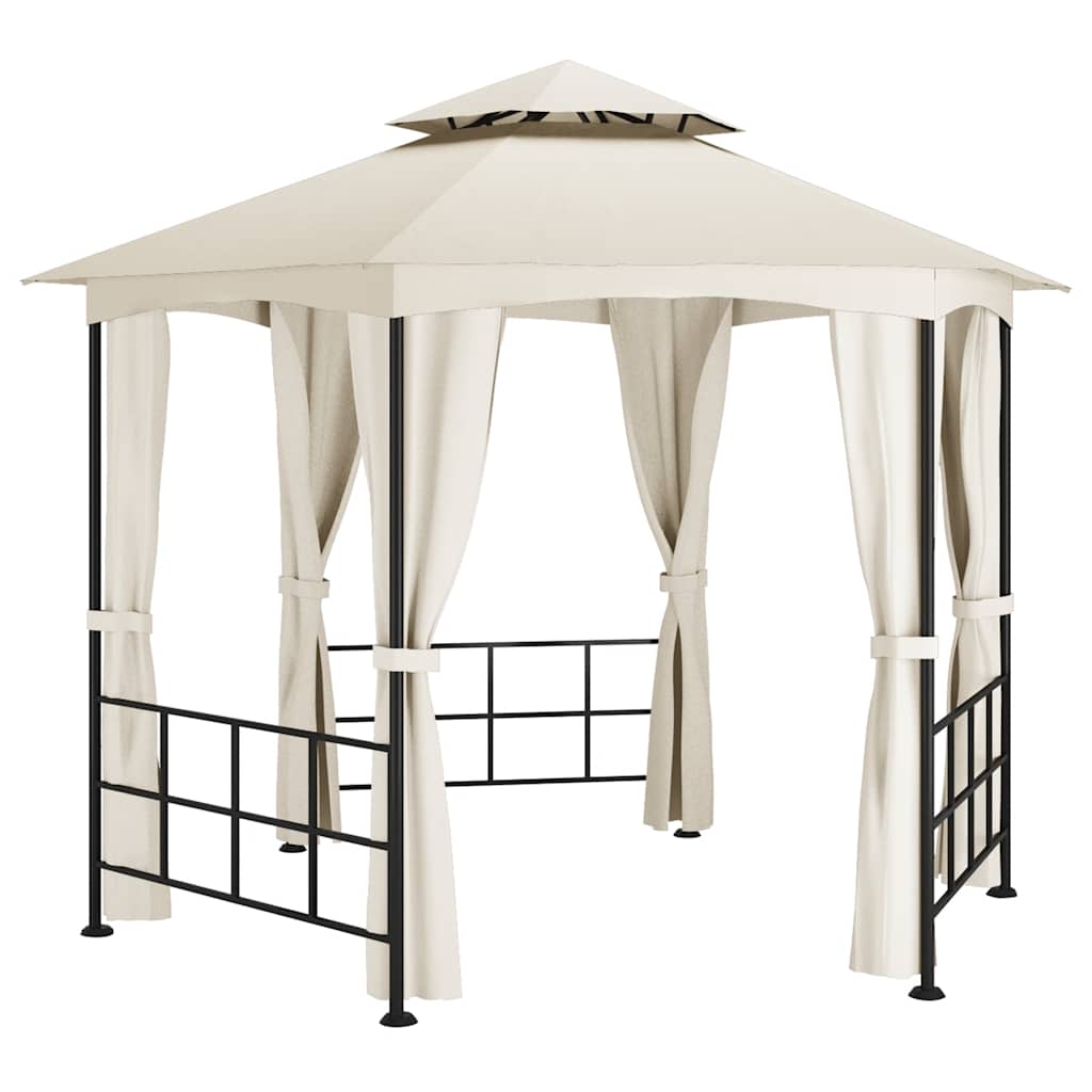 vidaXL Gazebo with Sidewalls 3.1x2.7 m Cream