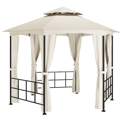 vidaXL Gazebo with Sidewalls 3.1x2.7 m Cream