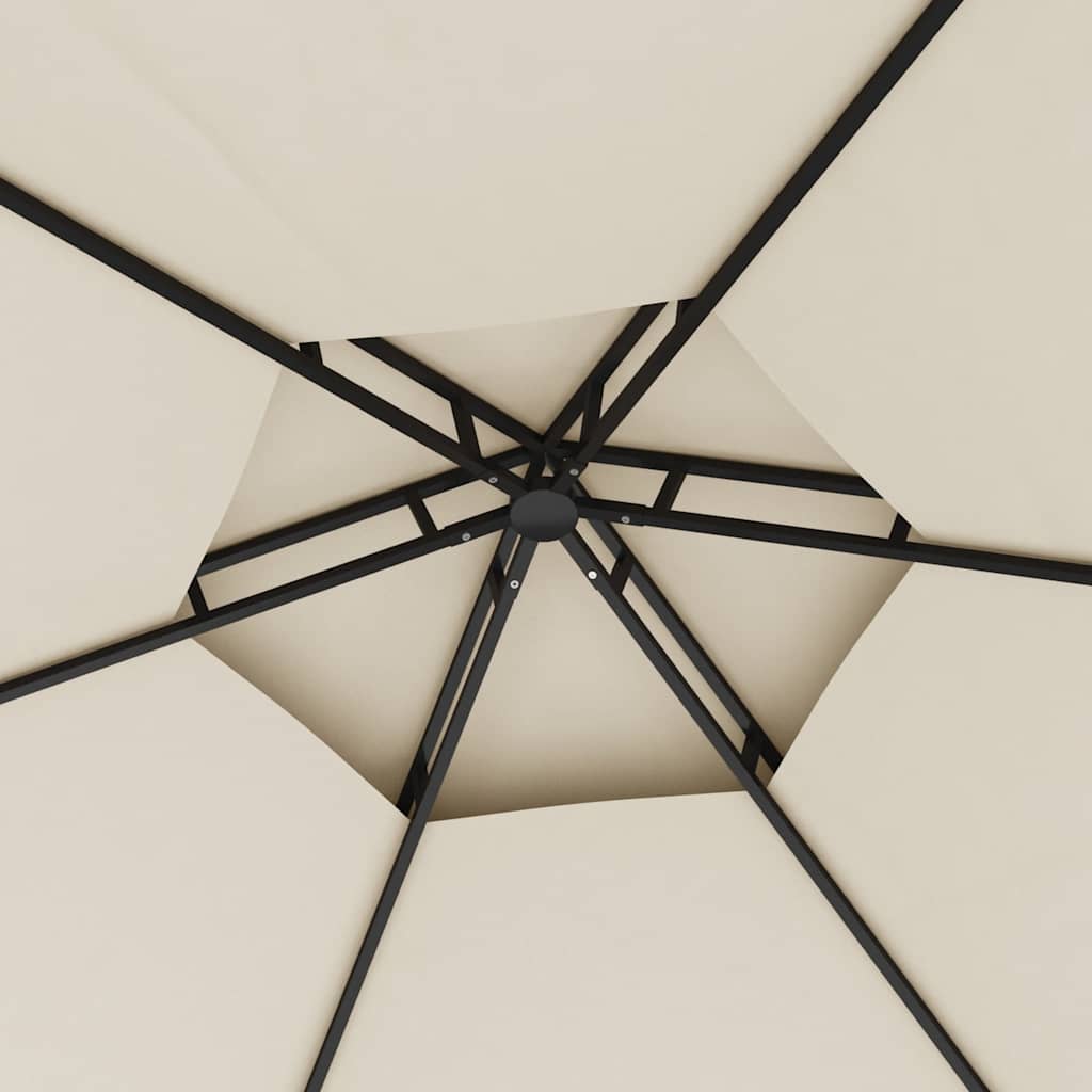 vidaXL Gazebo with Sidewalls 3.1x2.7 m Cream