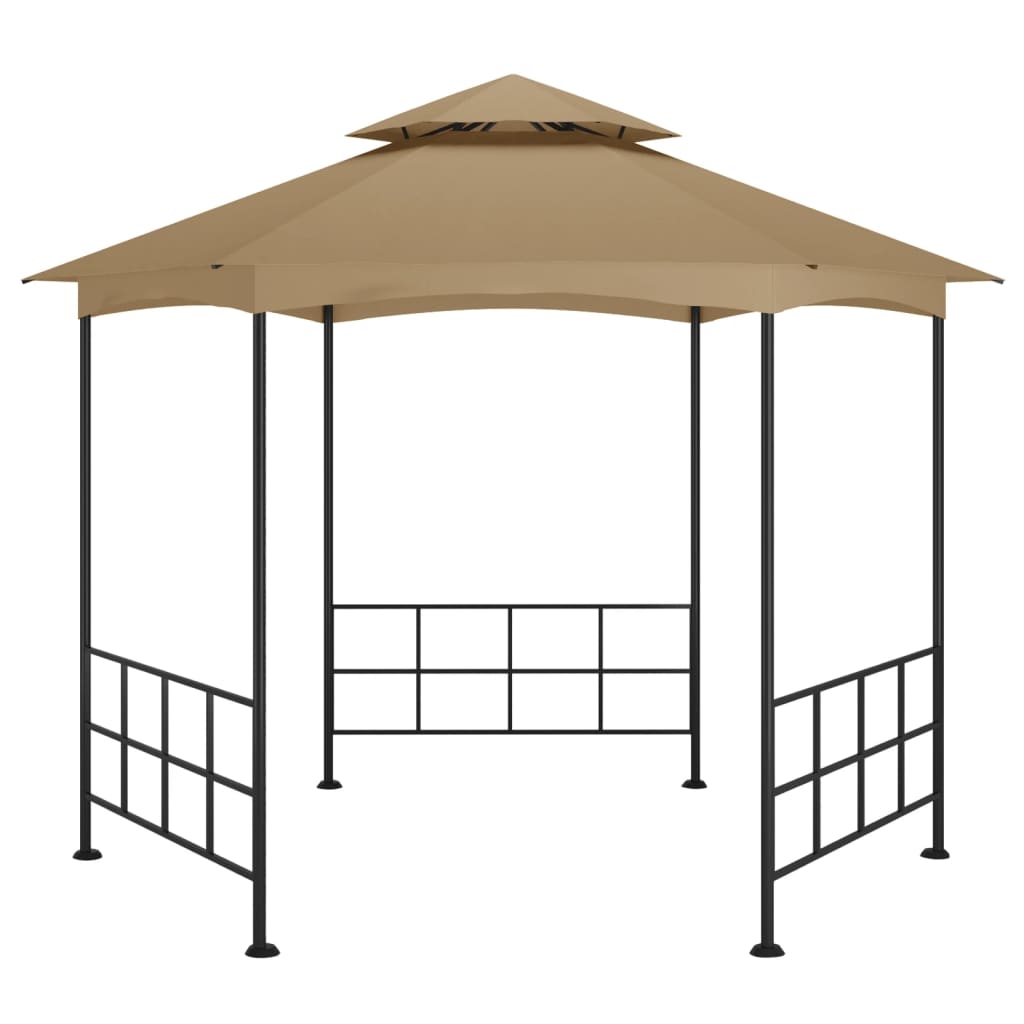 vidaXL Gazebo with Sidewalls 3.1x2.7 m Taupe