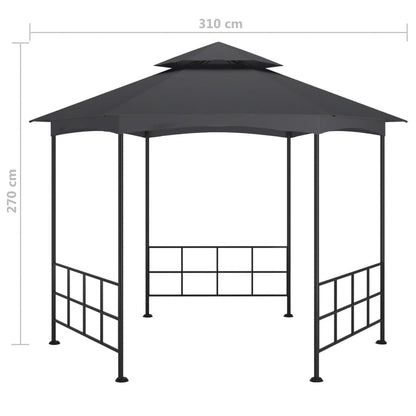 vidaXL Gazebo with Sidewalls 3.1x2.7 m Anthracite