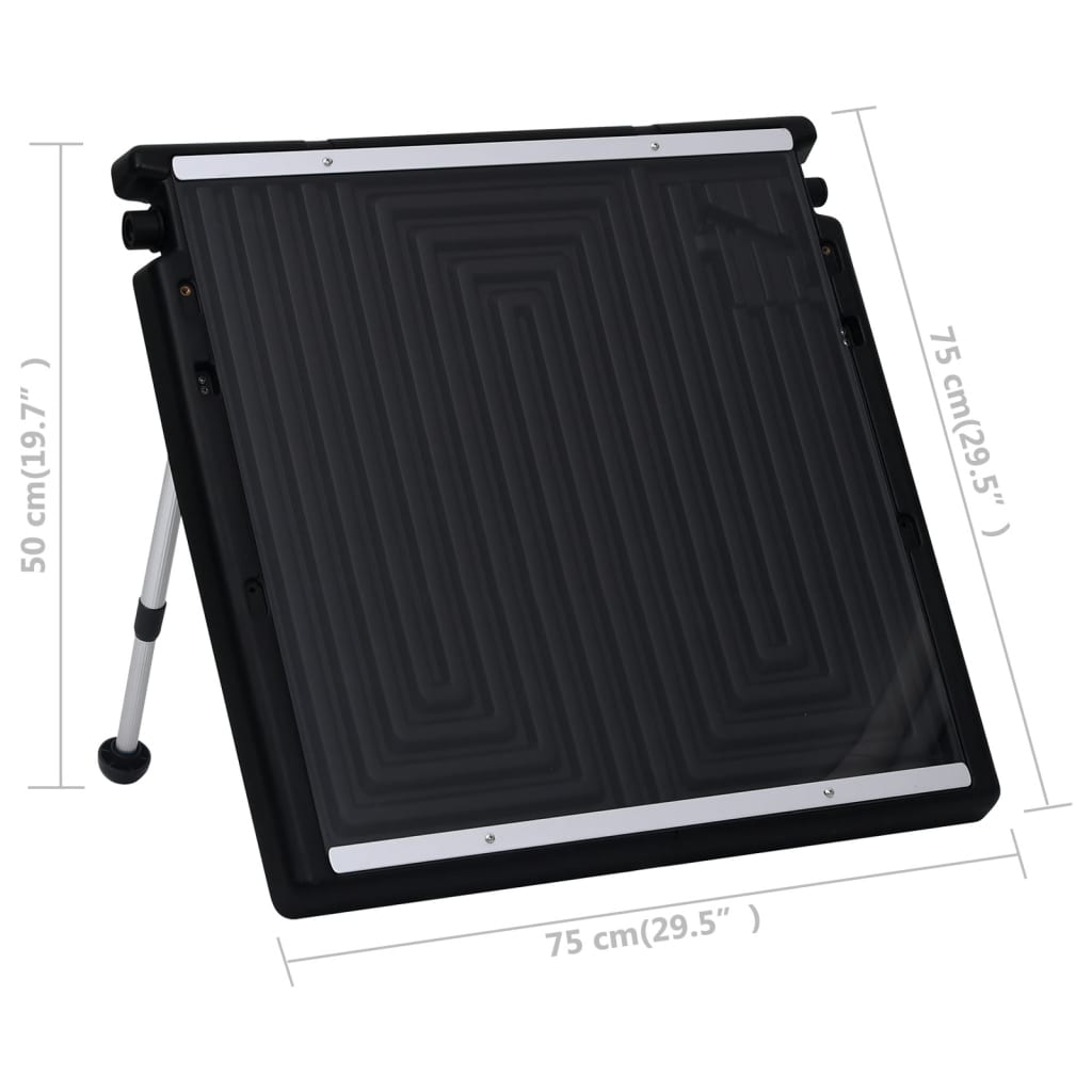 vidaXL Pool Solar Heating Panel 75x75 cm - Black