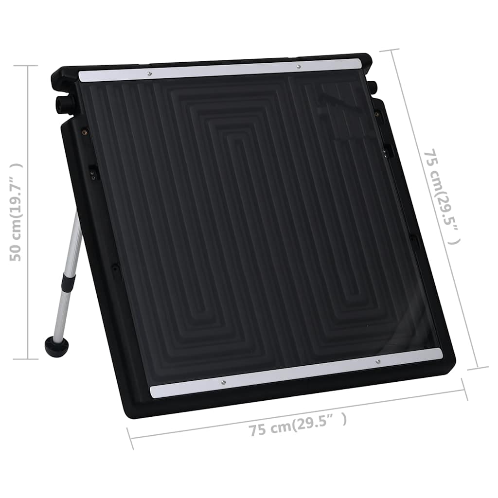 vidaXL Double Pool Solar Heating Panel 150x75 cm - Black
