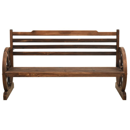 vidaXL Wooden Bench | Brown | Solid firwood | Large | Durable | Garden Bench - 142 cm