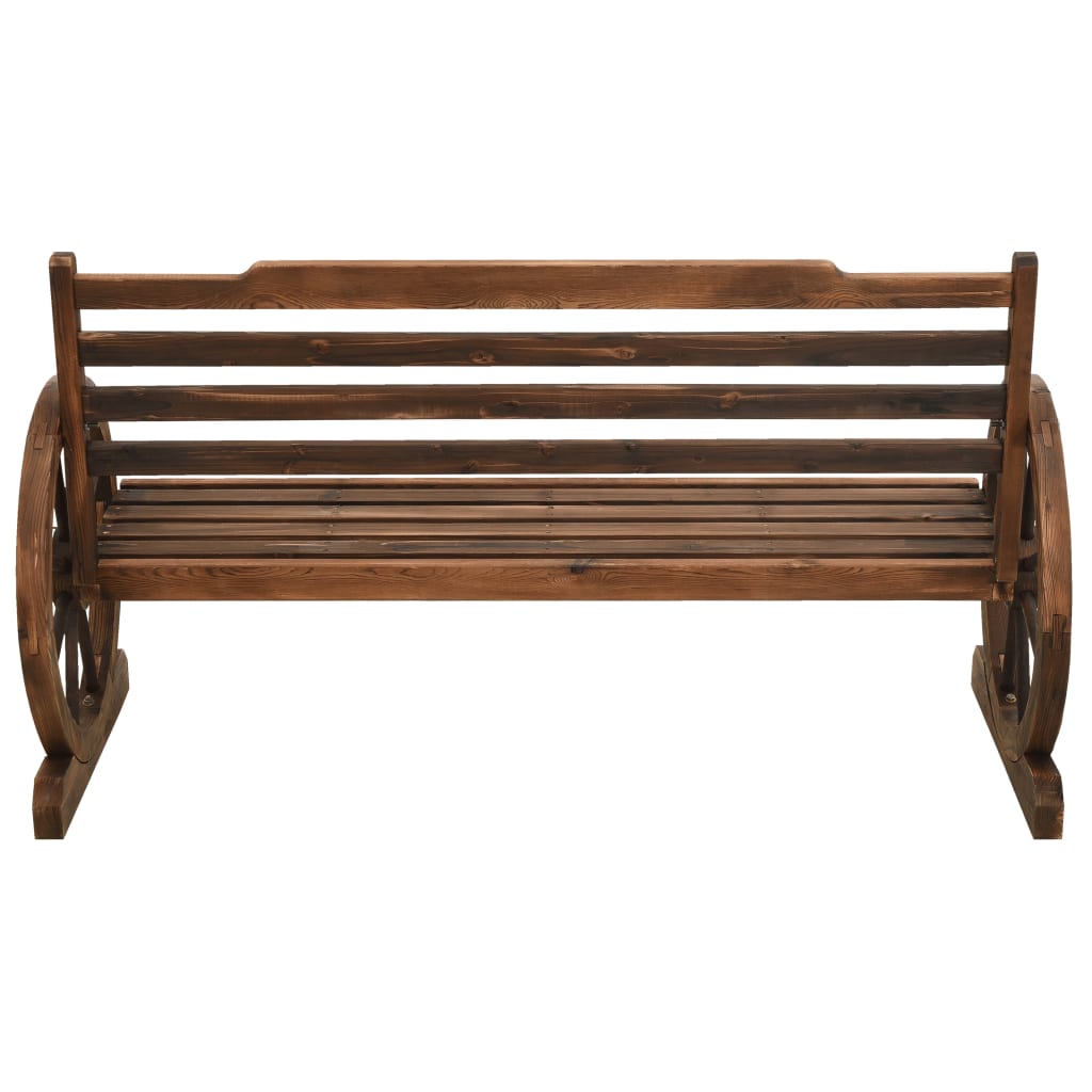 vidaXL Wooden Bench | Brown | Solid firwood | Large | Durable | Garden Bench - 142 cm