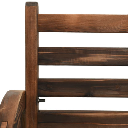 vidaXL Wooden Bench | Brown | Solid firwood | Large | Durable | Garden Bench - 142 cm