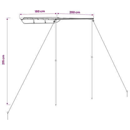 vidaXL Camper & Caravan Awning 1.8x2x2.15 m Beige - 1.8 x 2 x 2.15 m