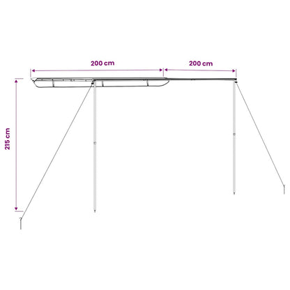 vidaXL Camper & Caravan Awning 2x2x2.15 m Beige - 2 x 2 x 2.15 m