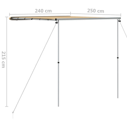 vidaXL Camper & Caravan Awning 2.4x2.5x2.15 m Beige