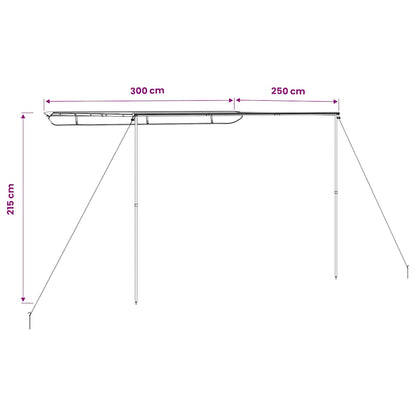 vidaXL Camper & Caravan Awning 3x2.5x2.15 m Beige