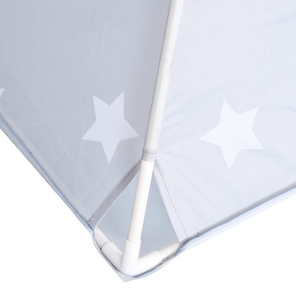 vidaXL Children Teepee Tent with Bag Polyester Grey 115x115x160 cm
