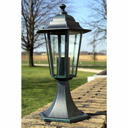 vidaXL Garden Lights 2 pcs Dark Green/Black Aluminium
