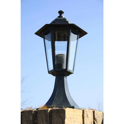 vidaXL Garden Lights 2 pcs Dark Green/Black Aluminium