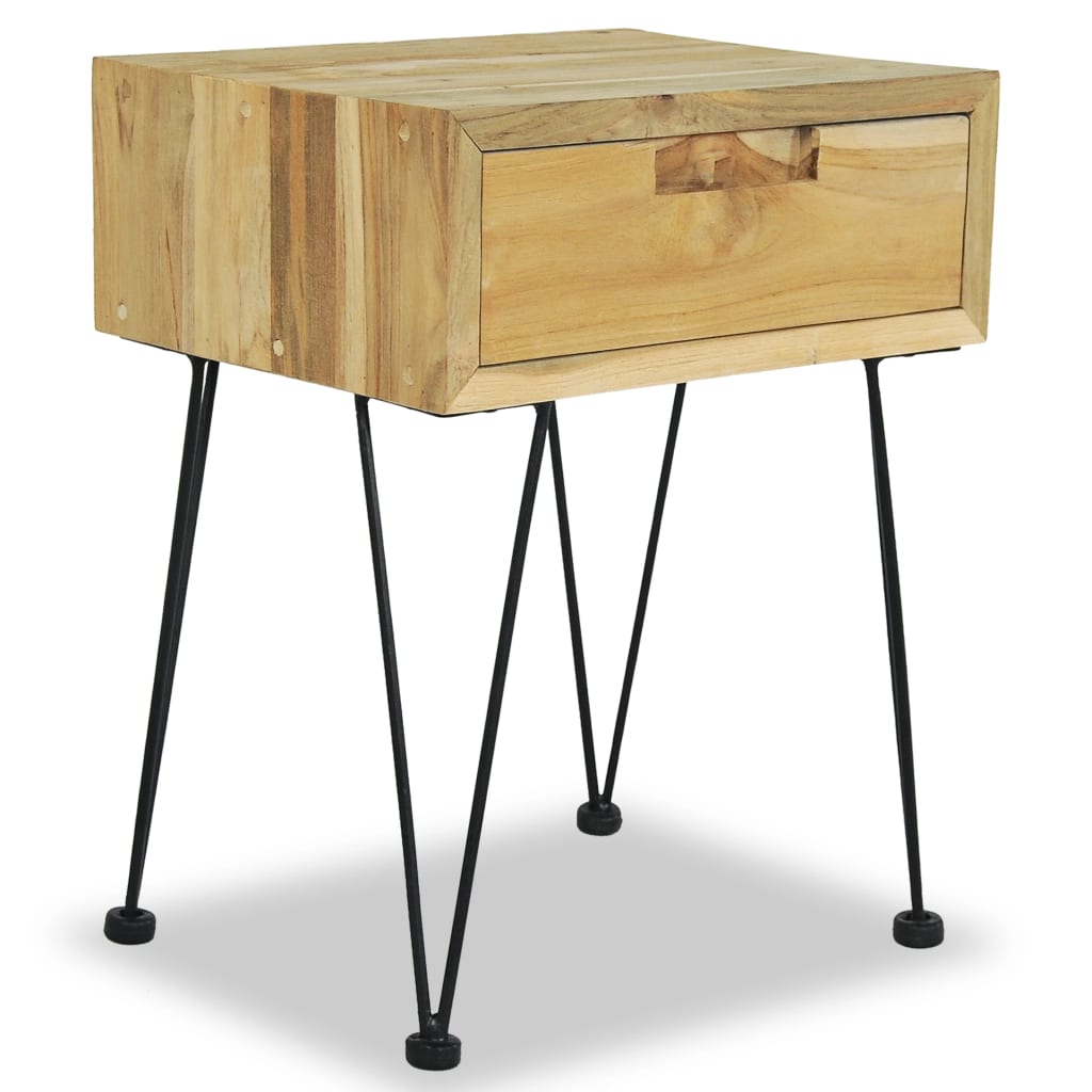 vidaXL Bedside Cabinets 2 pcs 40x30x50 cm Solid Teak - Brown