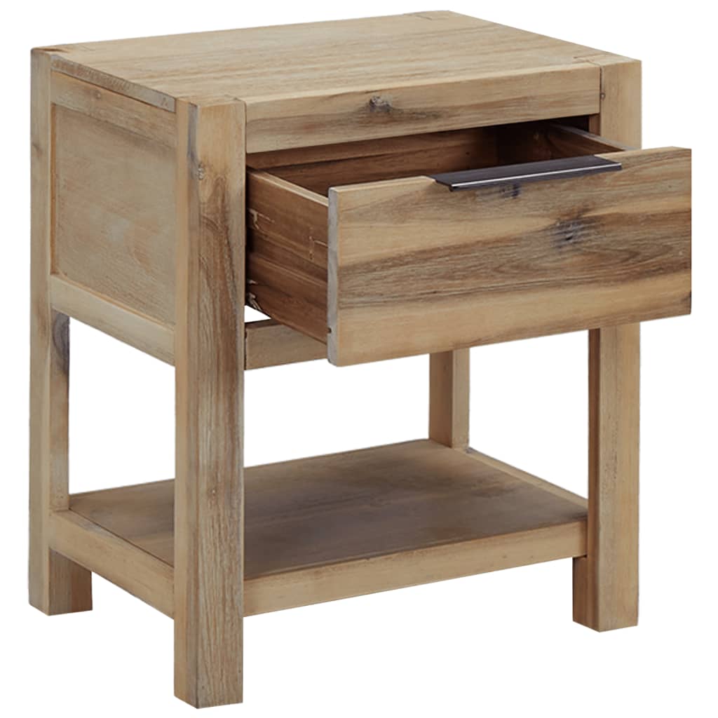 vidaXL Nightstands with Drawers 2 pcs 40x30x48 cm Solid Acacia Wood - Brown